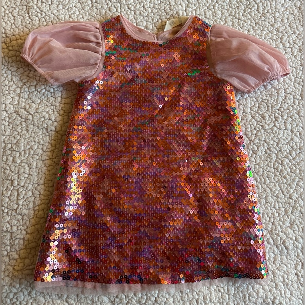 H&M dress,size:1 1/2-2T,
toddler/girls/kids,pink,
Sequins,
Christmas/Holidays